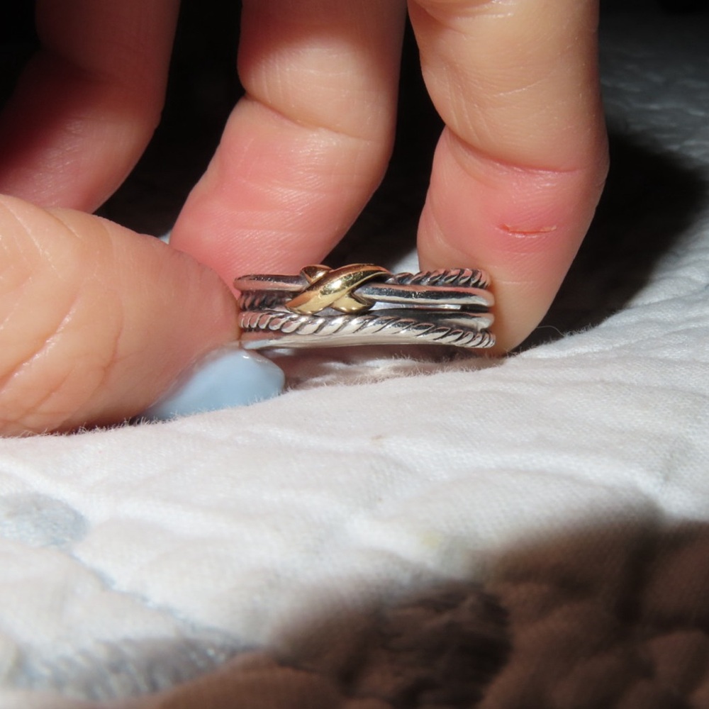 X Crossover Band Ring